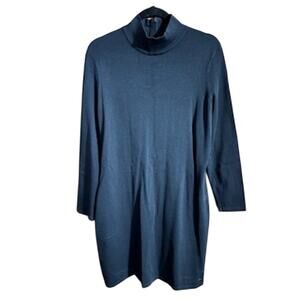 Lauren Ralph Lauren Women's sz XL Knit dress Black Mock Neck Long Sleeve Fitted